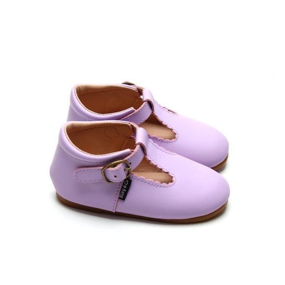 Riley T-Straps - Scalloped - Lavender - Picture 3 of 13